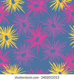 gentle bright tiny flowers pattern For summer print dress Colorful flower seamless pattern illustration.