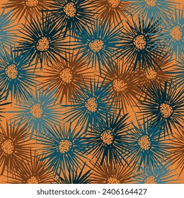 gentle bright tiny flowers pattern For summer print dress Marble pattern with floral background. 