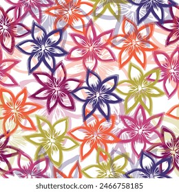 gentle bright tiny flowers pattern For summer print dress Fucsia color background dominant.