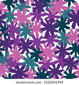 gentle bright tiny flowers pattern For summer print dress Floral in blue, green and orange. 