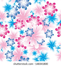 gentle colorful flower vector background. Seamless texture for your design