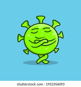 gentle corona virus cartoon vector design