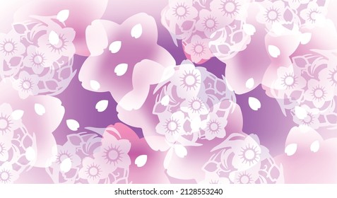 Ilustración de fondo de la flor de cerezo suave