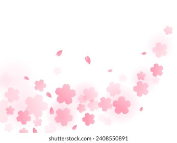 Gentle dancing cherry blossom material
