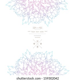 Gentle decor with flowers in vector