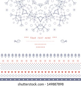 Gentle decor with  snowflake
