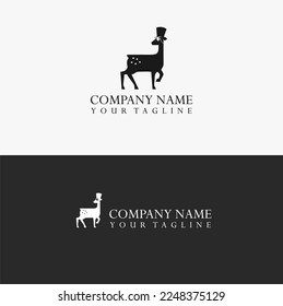 The Gentle Deer silhouette is a simple character from a deer logo vector with a luxurious feel.