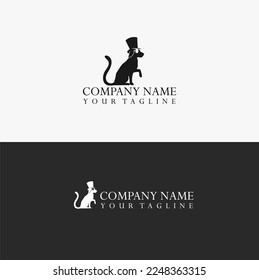 Gentle dog is a simple character of dog logo vector with luxury vibes.