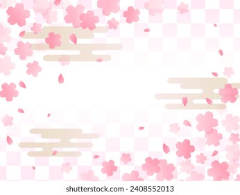 Gentle and elegant cherry blossom Japanese style background