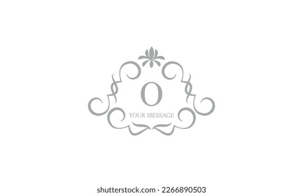 Gentle elegant monogram for cards, invitations, menus, labels with the initial letter O. Graphic design for pages, business signs, boutiques, cafes, hotels. Classic wedding invitation design elements.