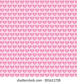 Gentle festive background of hearts on a pink background. 