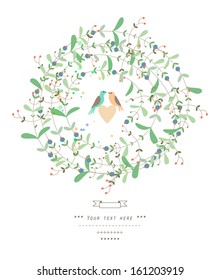 Gentle floral decor in vector