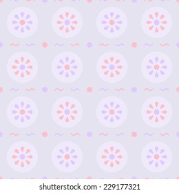 Gentle floral seamless pattern. Abstract flowers in pastel colors