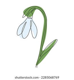 Gentle forest first spring flower. For design, decoration and printing