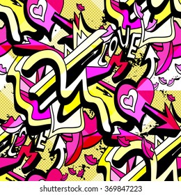 gentle geometric background seamless vector pattern graffiti