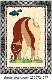 Gentle Giant: A Serene Gond Artwork of an Elephant. Gond elephant painting, Indian folk art elephant, Tribal elephant artwork, Gond jungle art