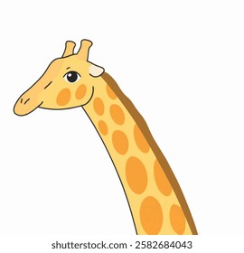 A gentle and graceful giraffe illustration in brown. Perfect for wildlife illustrations and children’s designs.