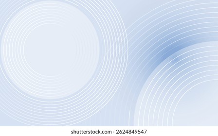 Gentle Gradient: Ethereal Blue and White Concentric Circles Background for Calming Designs and Modern Aesthetics, Soft Rounded Lines and Subtle Color Transitions
