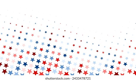 A gentle gradient of red, white, and blue stars fades into a clear background, creating a subtle patriotic theme