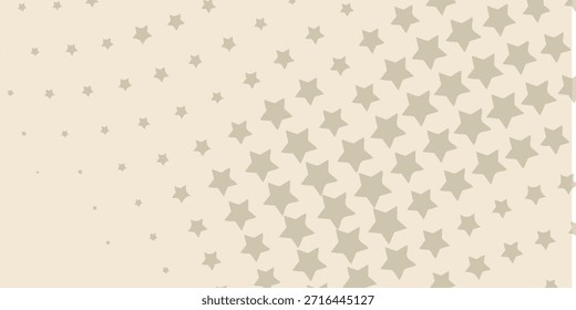 Un suave gradiente de Pequeñas estrellas grises y puntos que pasan de ser densos a escasos sobre un fondo crema claro.