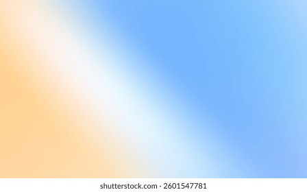 Gentle Gradient Transition of Sky Blue and Sunny Peach Hues Creating a Sense of Tranquility and Warmth Ideal for Subtle Visuals