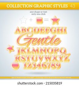 Gentle Graphic Styles for Design. Graphic styles can be use for decor, text, title, cards, events, posters, icons, logo and other.