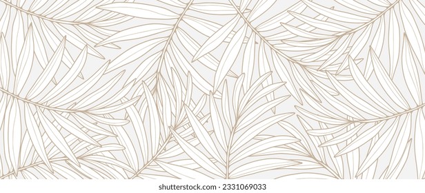 Gentle gray-beige background with branches and leaves. Botanical background for decor, wallpapers, postcards, social media posts, covers and presentations