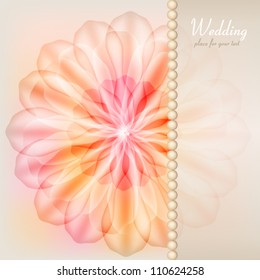 Gentle greeting card with a floral design