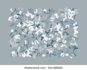 Gentle Grey background. Abstract print pattern. Vector illustration for celebration, party, holiday, invitation and Your project. Chaotic Decor. Modern Creative Style.