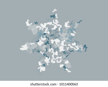 Gentle Grey background. Abstract print pattern. Vector illustration for celebration, party, holiday, invitation and Your project. Chaotic Decor. Modern Creative Style.