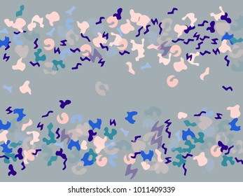 Gentle Grey background. Abstract print pattern. Vector illustration for celebration, party, holiday, invitation and Your project. Chaotic Decor. Modern Creative Style.