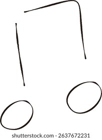 Gentle Hand-Drawn Musical Note Illustration
