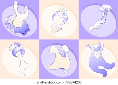 Gentle icon of clothes for the baby.