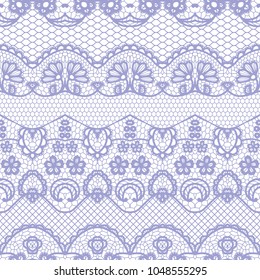 Gentle lace seamless pattern with flowers on white background