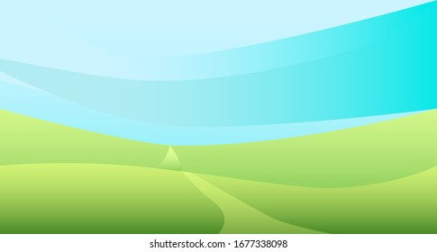 The gentle landscape. Background. Vector illustration.