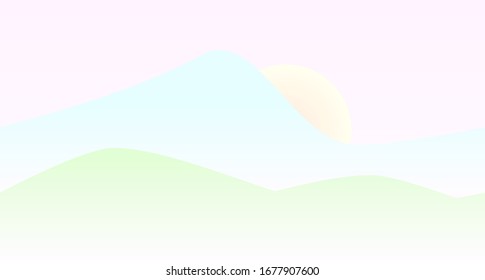 El paisaje tranquilo Antecedentes. Ilustración vectorial.