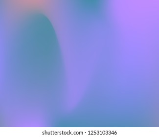 Gentle Light Lilac and Blue Wavy Gradient Background. Dynamic Waved Neon Light Mesh Texture. Smooth Blurry Pastel Vector Illustration. Original Gradient Banner in Blurred Blue, Violet, Pink Shades