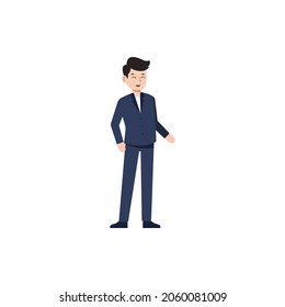 gentle man character style vector illustration design eps.10