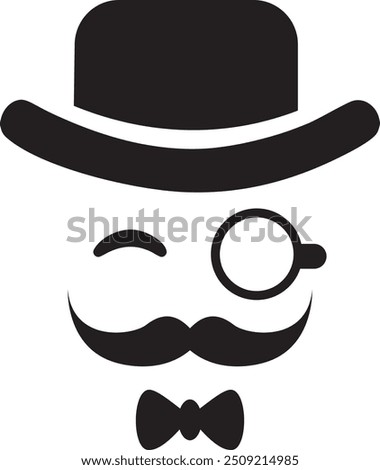 Gentle Man Face icon, symbol, vector file