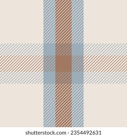 A gentle milky, warm blanket. Seamless tartan pattern. Cell. Suitable for fashion textiles and graphics, packaging. the Madras palette. Vector.