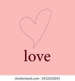 postal gentil y minimalista sobre el tema del amor