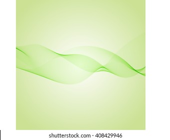 gentle modern green abstract background with waves element for design