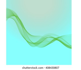 gentle modern green abstract background with waves element for design