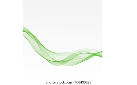 gentle modern green abstract background with waves element for design