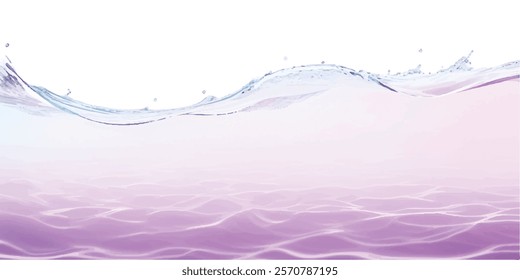 "Gentle Ocean Wave: Watercolor Abstract Background: A serene abstract watercolor ocean wave texture in purple and white hues, ideal for creative backgrounds and digital design projects."
