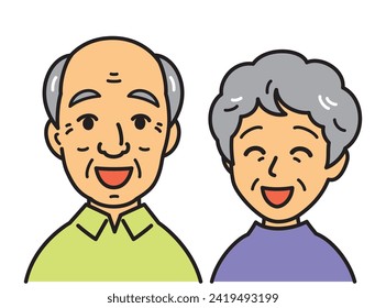 hombre y mujer gentil, sonriente, ilustración vectorial