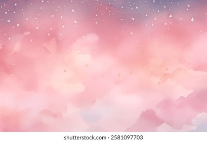 Gentle pastel background of abstract watercolor painting. Soft hues of pink calming atmosphere vector design. Subtle texture and delicate details add a touch of elegance. Pastel wallpaper dreamy