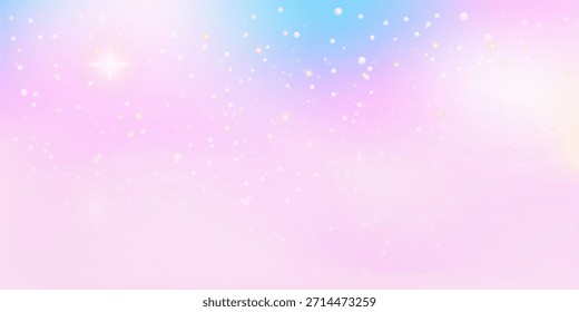 Gentle pastel gradient background with soft sparkles and glowing light particles. Dreamy airy atmosphere perfect for holidays, celebrations, invitations, branding, web design and wallpapers