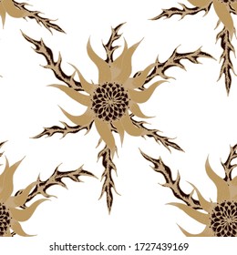 Gentle Philippine Rapport. Big Flowers. Pattern.
