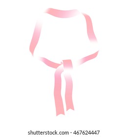 Gentle pink abstract ribbon without text - eps10 vector. Decorative element for greeting cards